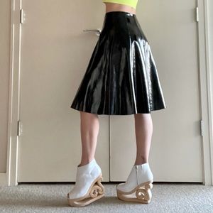 Asos faux patent leather A line skirt
